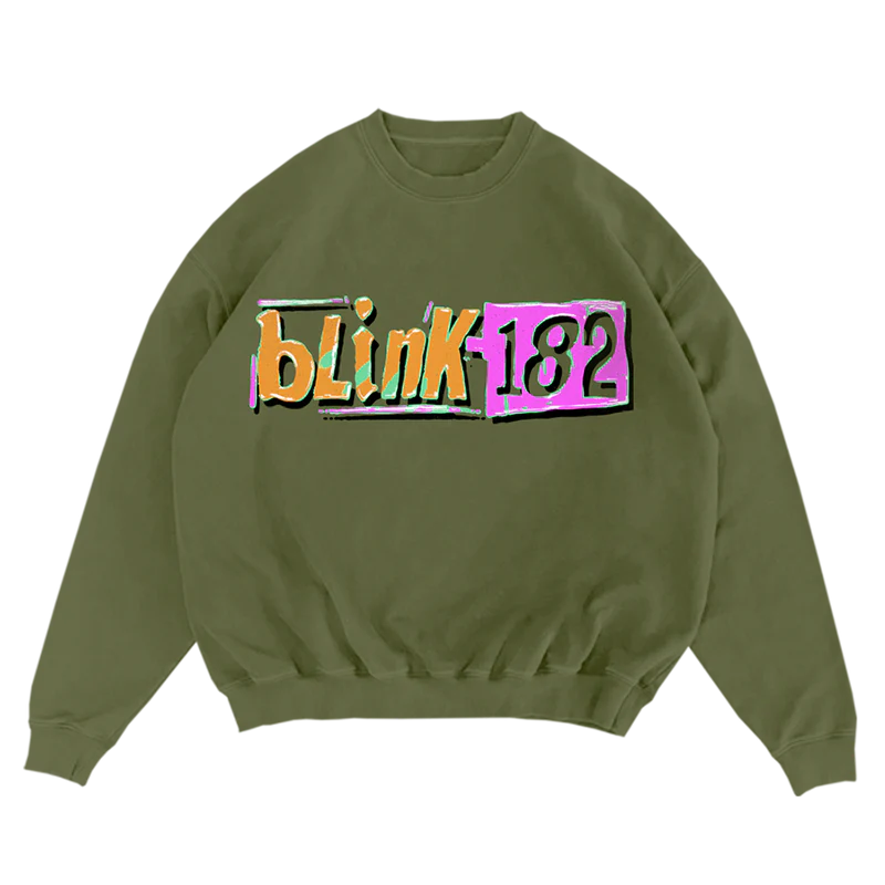 Blink 182 - Logo Green Crewneck