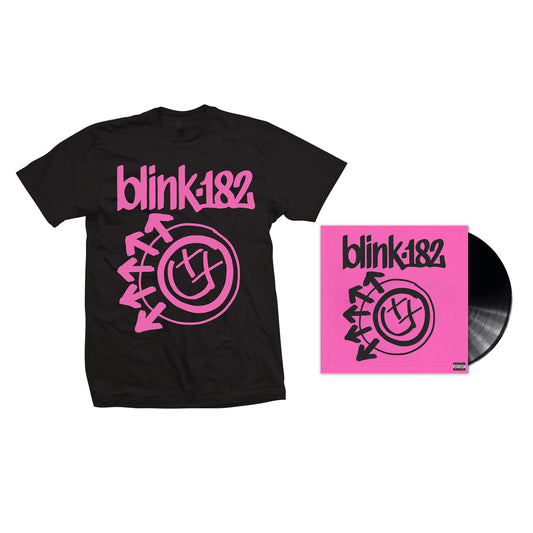 ONE MORE TIME... Pink Logo Tee + Standard Black Vinyl